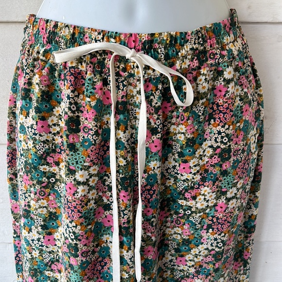 See by Chloe Floral-Print Wide-Leg Mid-Rise Silk-Crepe Trousers, 36/Small - Picture 5 of 10